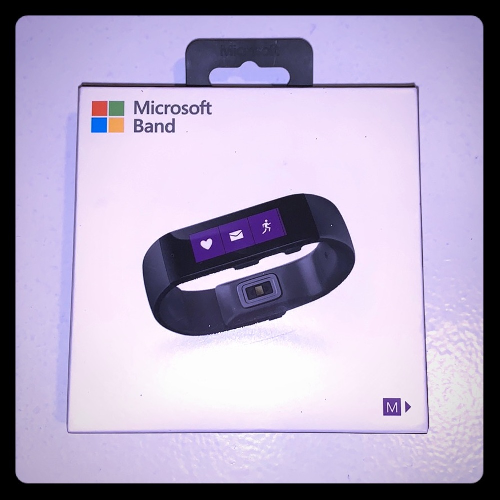 Microsoft band fitness watch w/heart rate sensor